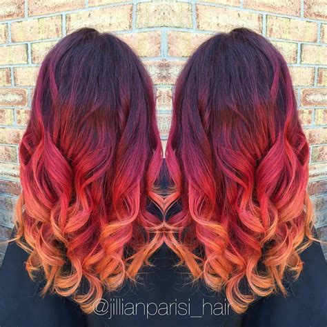 fire hair color ideas|fire dyed hair.